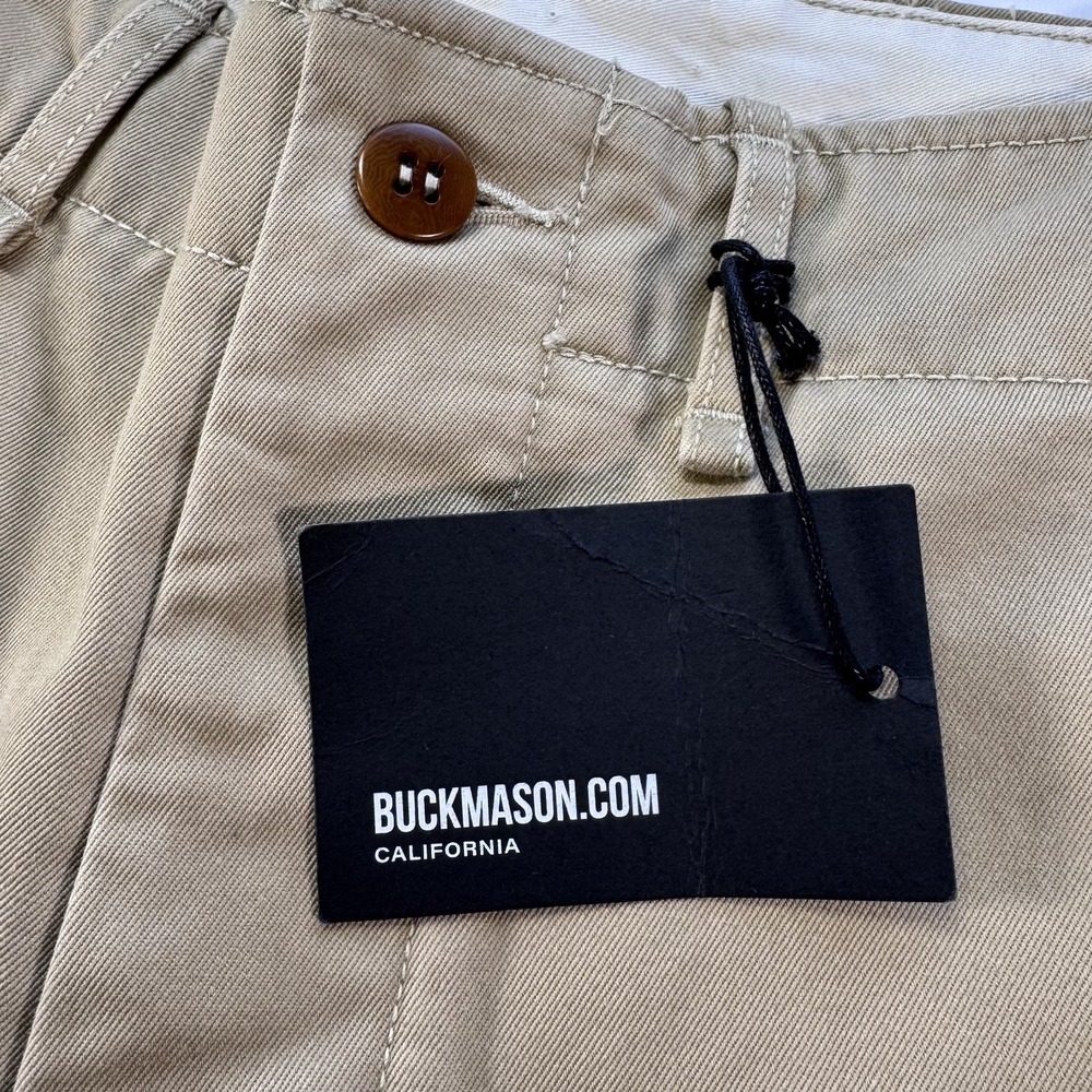 BUCK MASON Uniform Khaki Paperback Twill Maverick Slim Officer Chino Mens 29x32 - Picture 10 of 16
